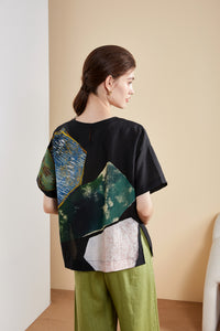 Mineral Oversized Printed Top