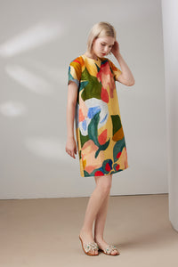 Leaves & Blossoms Printed Dress